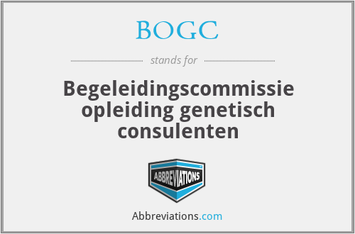 BOGC - Begeleidingscommissie opleiding genetisch consulenten