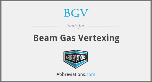 BGV - Beam Gas Vertexing