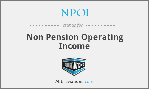 NPOI - Non Pension Operating Income