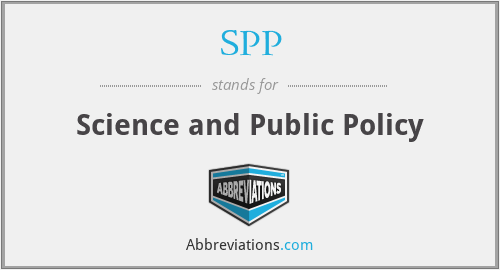 SPP - Science and Public Policy