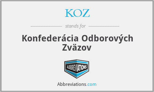 KOZ - Konfederácia Odborových Zväzov