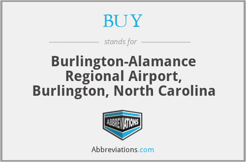 BUY - Burlington-Alamance Regional Airport, Burlington, North Carolina