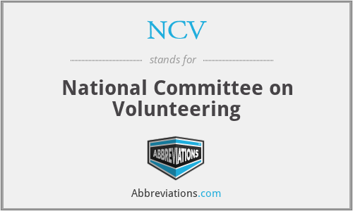 NCV - National Committee on Volunteering