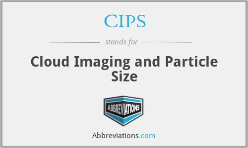 CIPS - Cloud Imaging and Particle Size