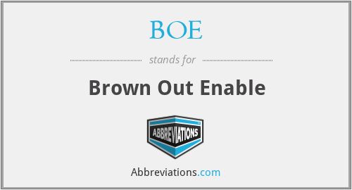 BOE - Brown Out Enable