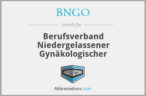BNGO - Berufsverband Niedergelassener Gynäkologischer