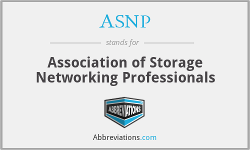 ASNP - Association of Storage Networking Professionals