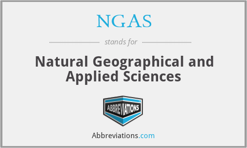 NGAS - Natural Geographical and Applied Sciences