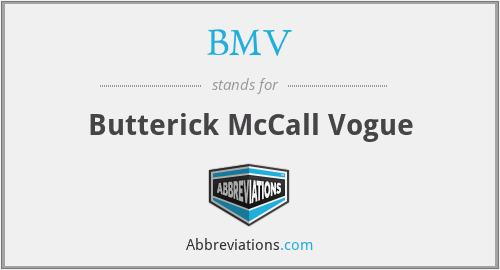 BMV - Butterick McCall Vogue