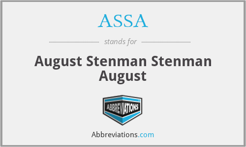 ASSA - August Stenman Stenman August