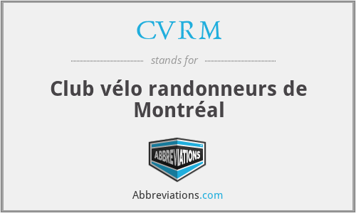 CVRM - Club vélo randonneurs de Montréal