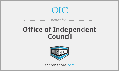 OIC - Office of Independent Council