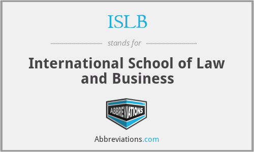 ISLB - International School of Law and Business