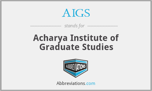 AIGS - Acharya Institute of Graduate Studies