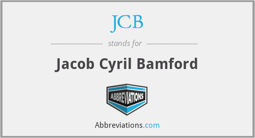 JCB - Jacob Cyril Bamford
