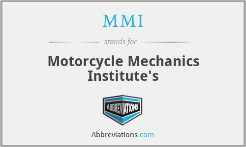 MMI - Motorcycle Mechanics Institute's