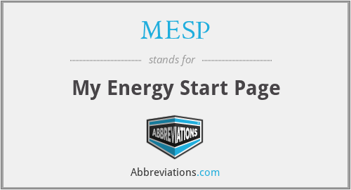 MESP - My Energy Start Page
