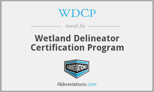 WDCP - Wetland Delineator Certification Program