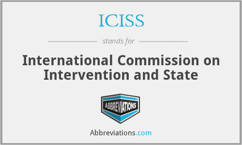 ICISS - International Commission on Intervention and State