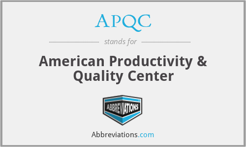 APQC - American Productivity & Quality Center