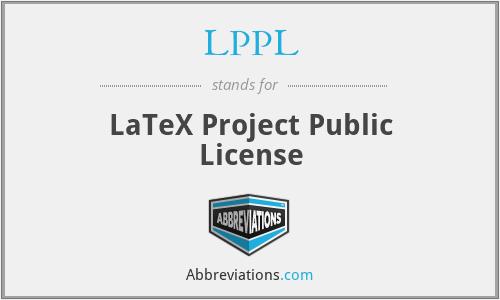 LPPL - LaTeX Project Public License
