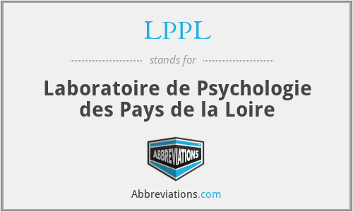 LPPL - Laboratoire de Psychologie des Pays de la Loire