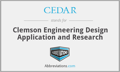 CEDAR - Clemson Engineering Design Application and Research