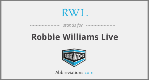 RWL - Robbie Williams Live