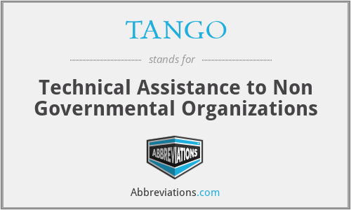 TANGO - Technical Assistance to Non Governmental Organizations