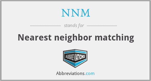 NNM - Nearest neighbor matching
