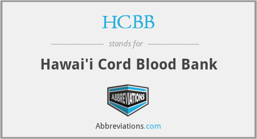 HCBB - Hawai'i Cord Blood Bank