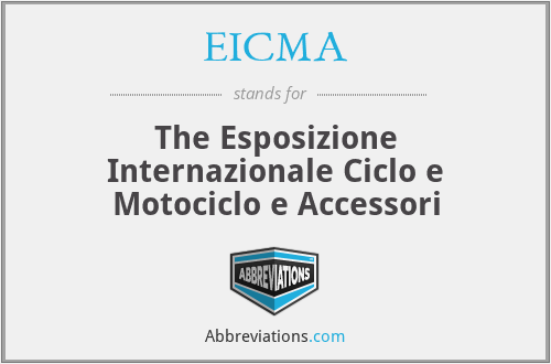 EICMA - The Esposizione Internazionale Ciclo e Motociclo e Accessori