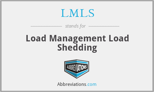 LMLS - Load Management Load Shedding