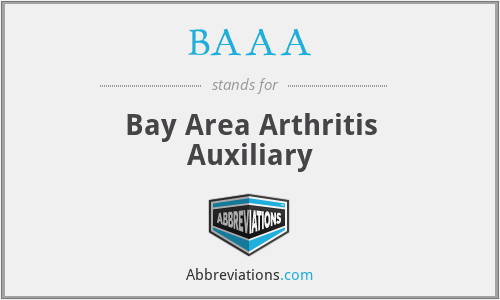 BAAA - Bay Area Arthritis Auxiliary