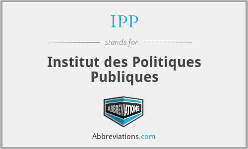 IPP - Institut des Politiques Publiques