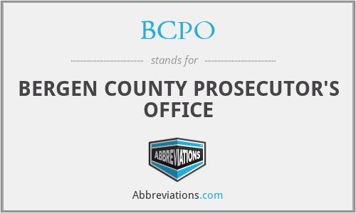 BCPO - BERGEN COUNTY PROSECUTOR'S OFFICE