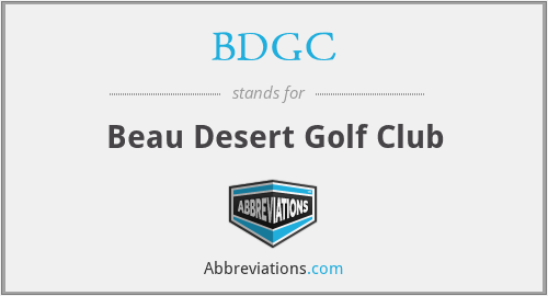 BDGC - Beau Desert Golf Club