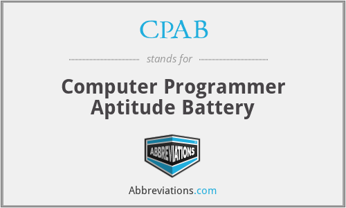 CPAB - Computer Programmer Aptitude Battery