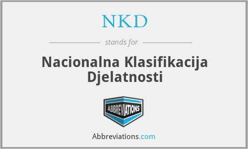 NKD - Nacionalna Klasifikacija Djelatnosti
