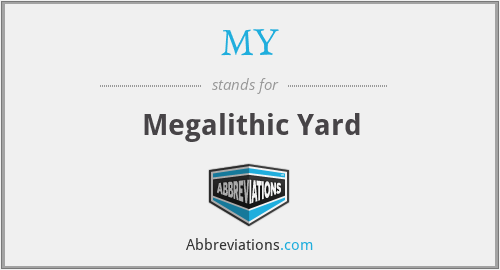 MY - Megalithic Yard
