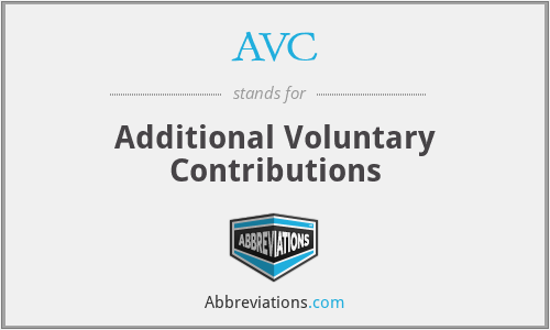 AVC - Additional Voluntary Contributions