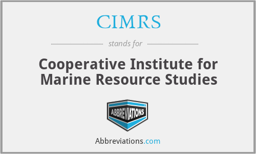 CIMRS - Cooperative Institute for Marine Resource Studies
