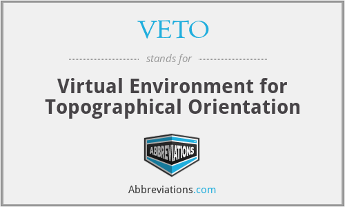 VETO - Virtual Environment for Topographical Orientation