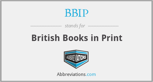 BBIP - British Books in Print
