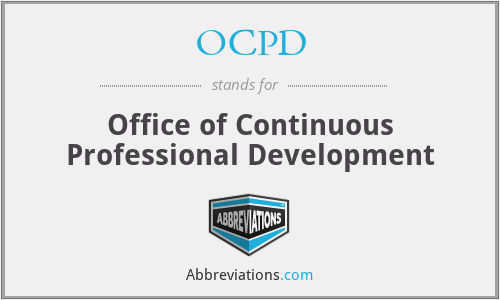 OCPD - Office of Continuous Professional Development