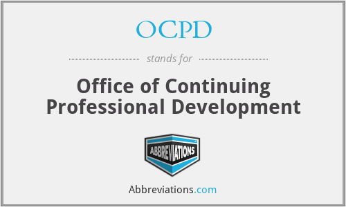 OCPD - Office of Continuing Professional Development
