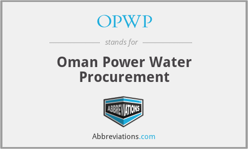 OPWP - Oman Power Water Procurement