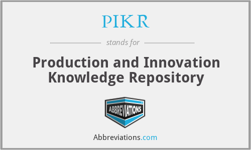 PIKR - Production and Innovation Knowledge Repository
