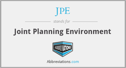 JPE - Joint Planning Environment