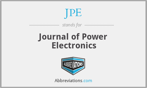 JPE - Journal of Power Electronics